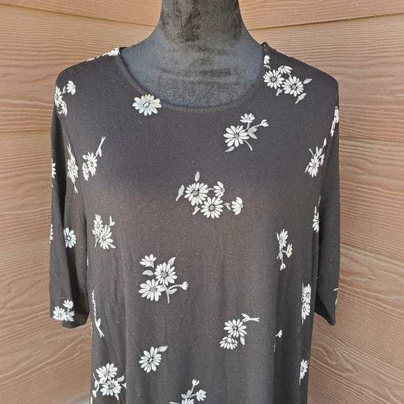Old Navy Women's Black Floral Swing Dress Size XL NWOT - Picture 7 of 14